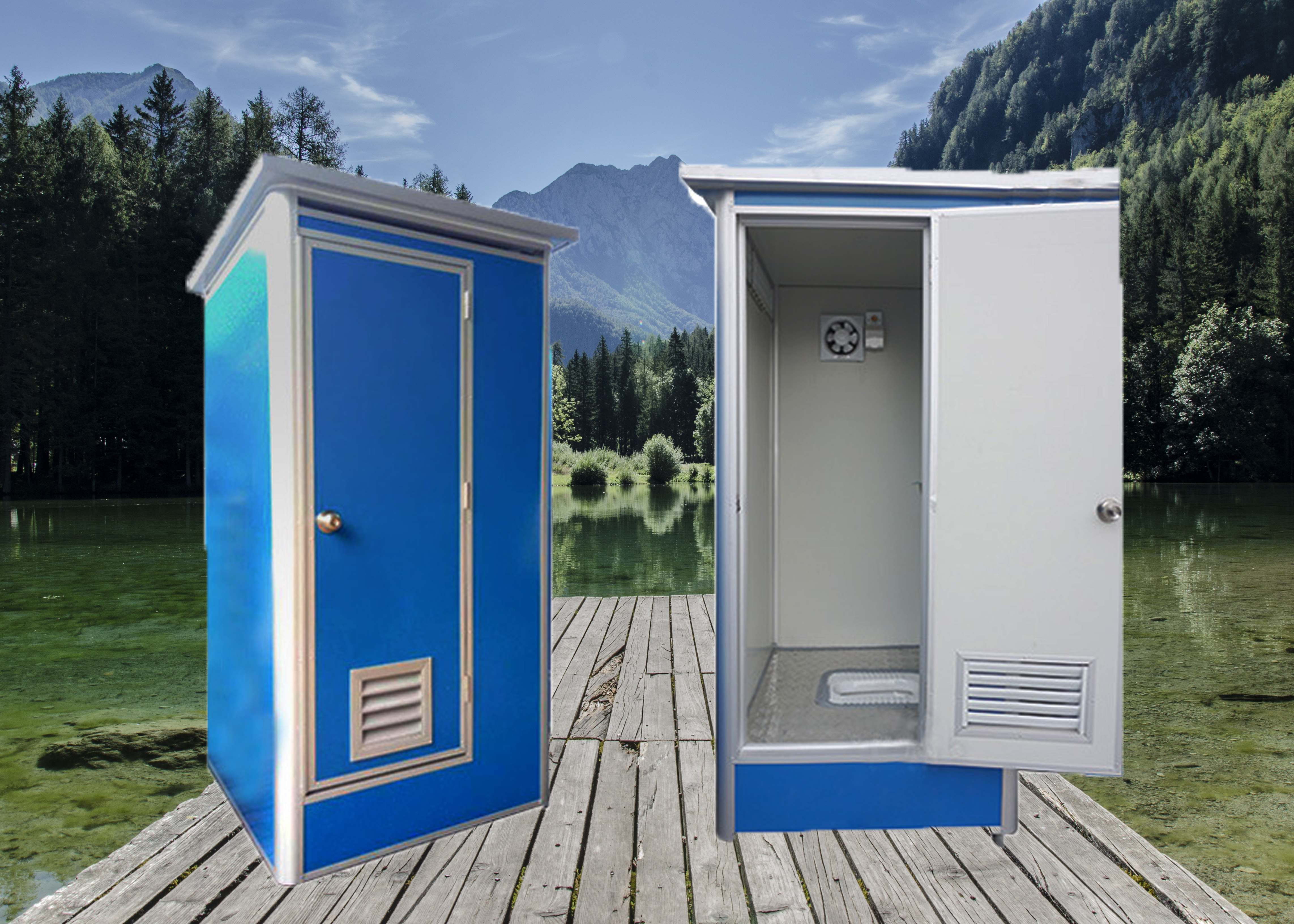 Popular modern design outdoor portable toilet,easy assembilng mobile ready made toilet 