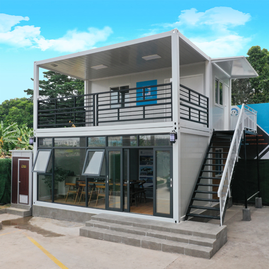 Two Floor Government Office Project Prefab Flat Pack Modular Container House Cabin 