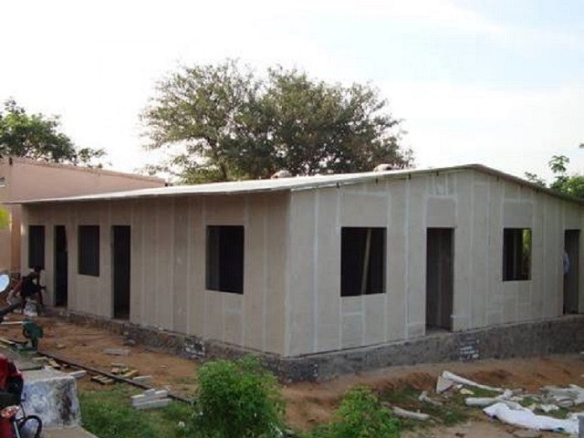 cement block cabin