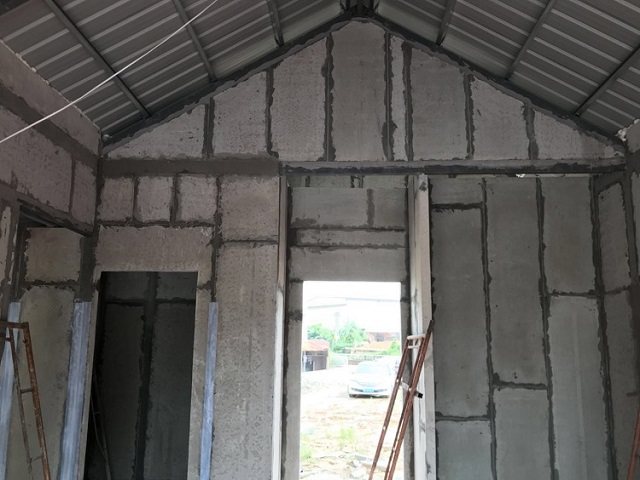 cement block cabin